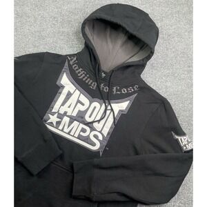 Vintage Tapout Hoodie Men's Large Black MPS Grunge 2YK Sweater